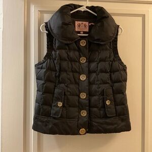 Juicy Couture Women's Black Down Puffer Vest Size medium